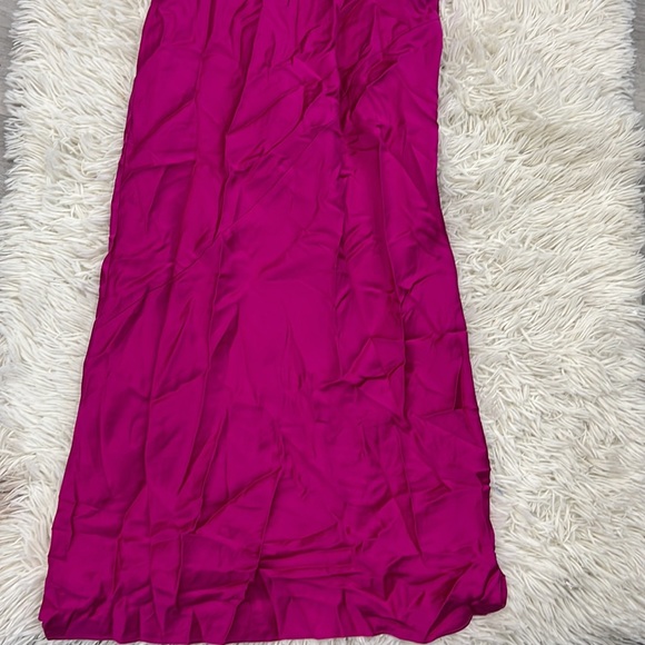 Amanda Uprichard Shiran Strapless Midi Dress in Magenta silk - Picture 8 of 8